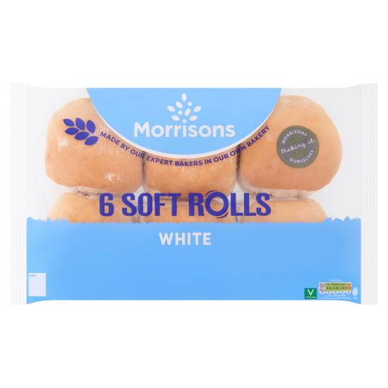 Morrisons Soft Rolls White (6 ct)