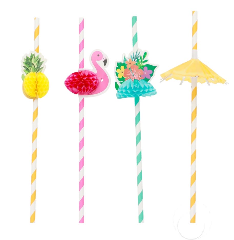 Inspired Honeycomb Paper Straws, Assorted (8 ct)