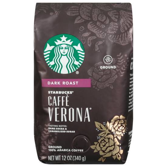 Starbucks 100% Arabica Caffe Verona Dark Roast Ground Coffee (12 oz)
