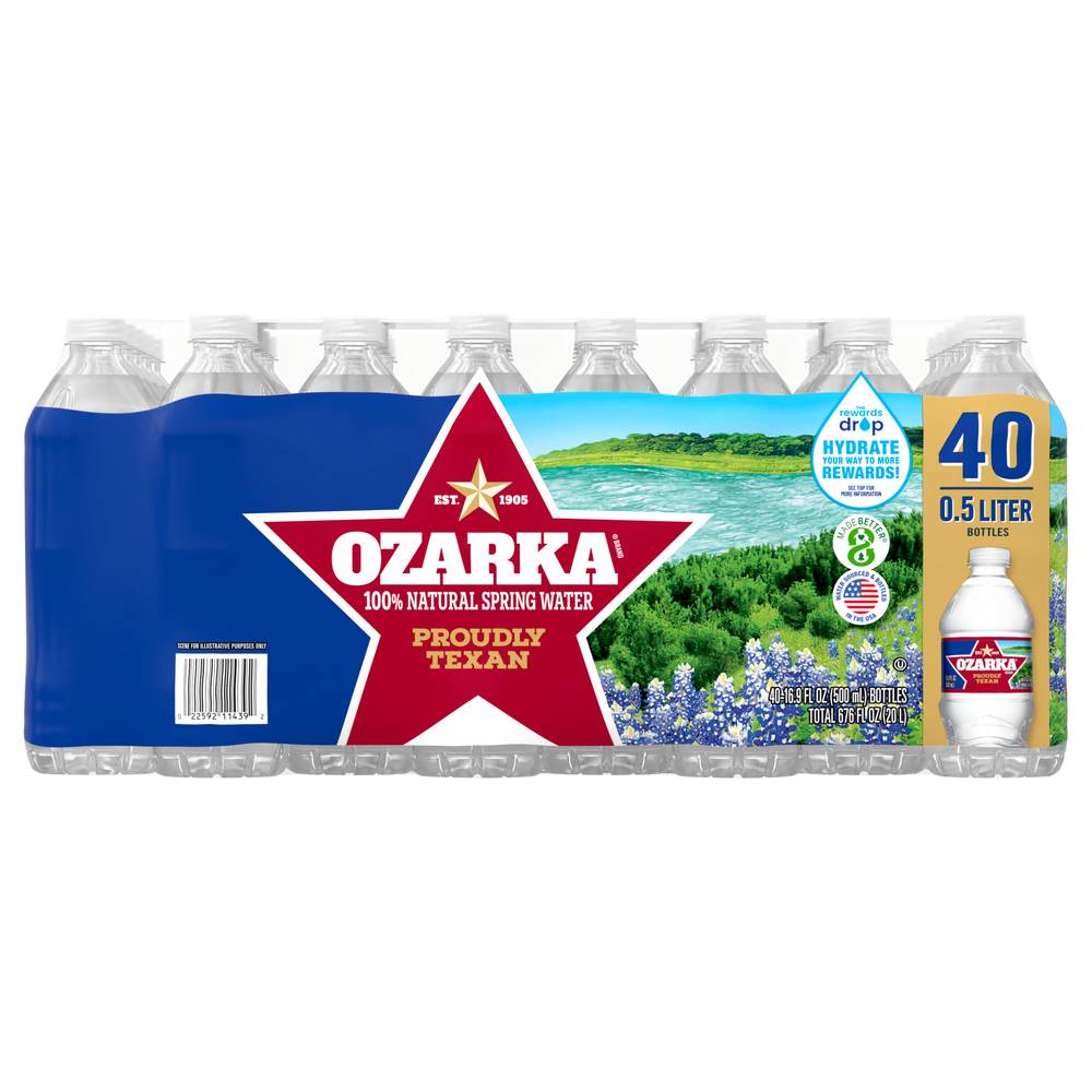 Ozarka 100% Natural Spring Water (40 x 16.9 oz)