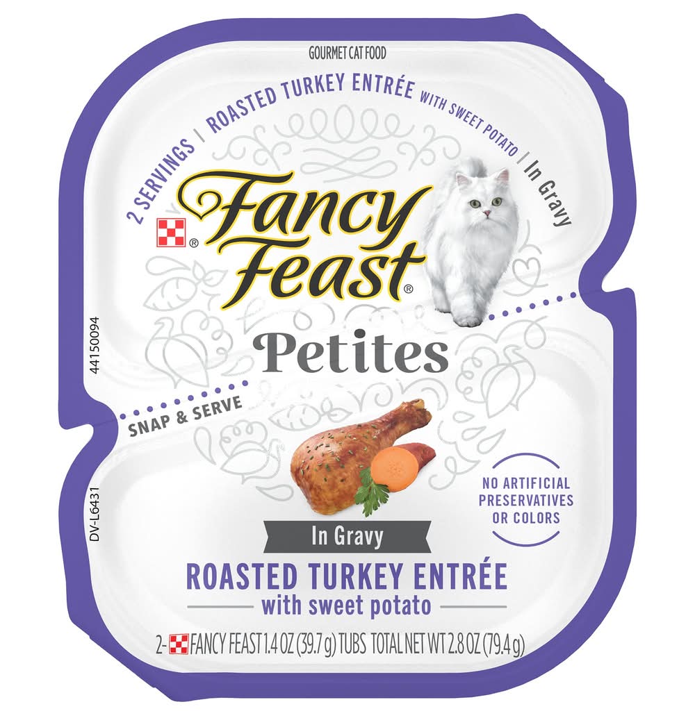 Fancy Feast® Petites in Gravy Wet Cat Food - 2.8 oz (Flavor: Turkey, Size: 2.8 Oz)