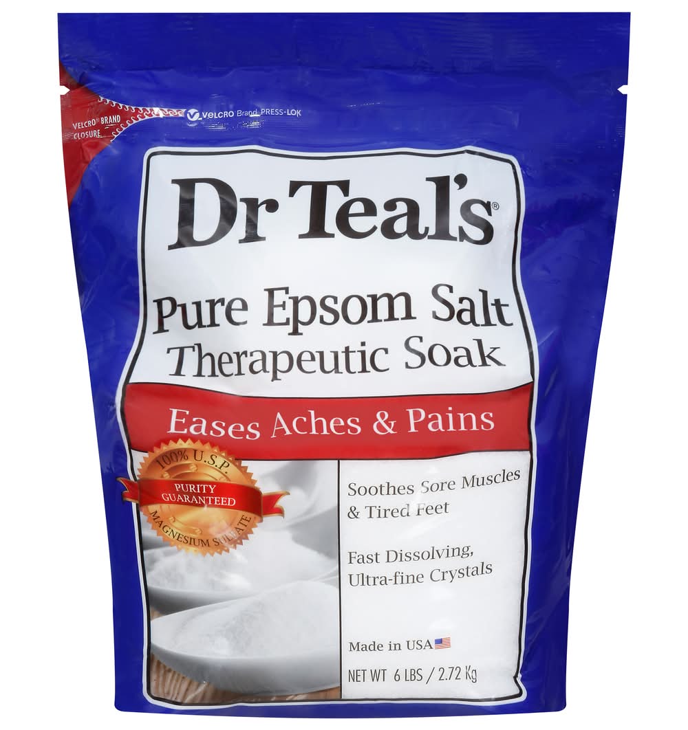 Dr Teal's Therapeutic Soak Pure Epsom Salt Soaking Solution (6 lbs)