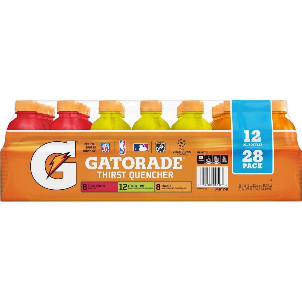 Gatorade Thirst Quencher, Core Variety Pack, 12 fl oz, 28-count