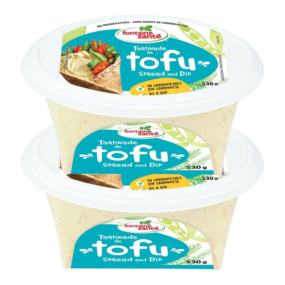 Fontaine Santé - Tartinade De Tofu, 2 × 530 G