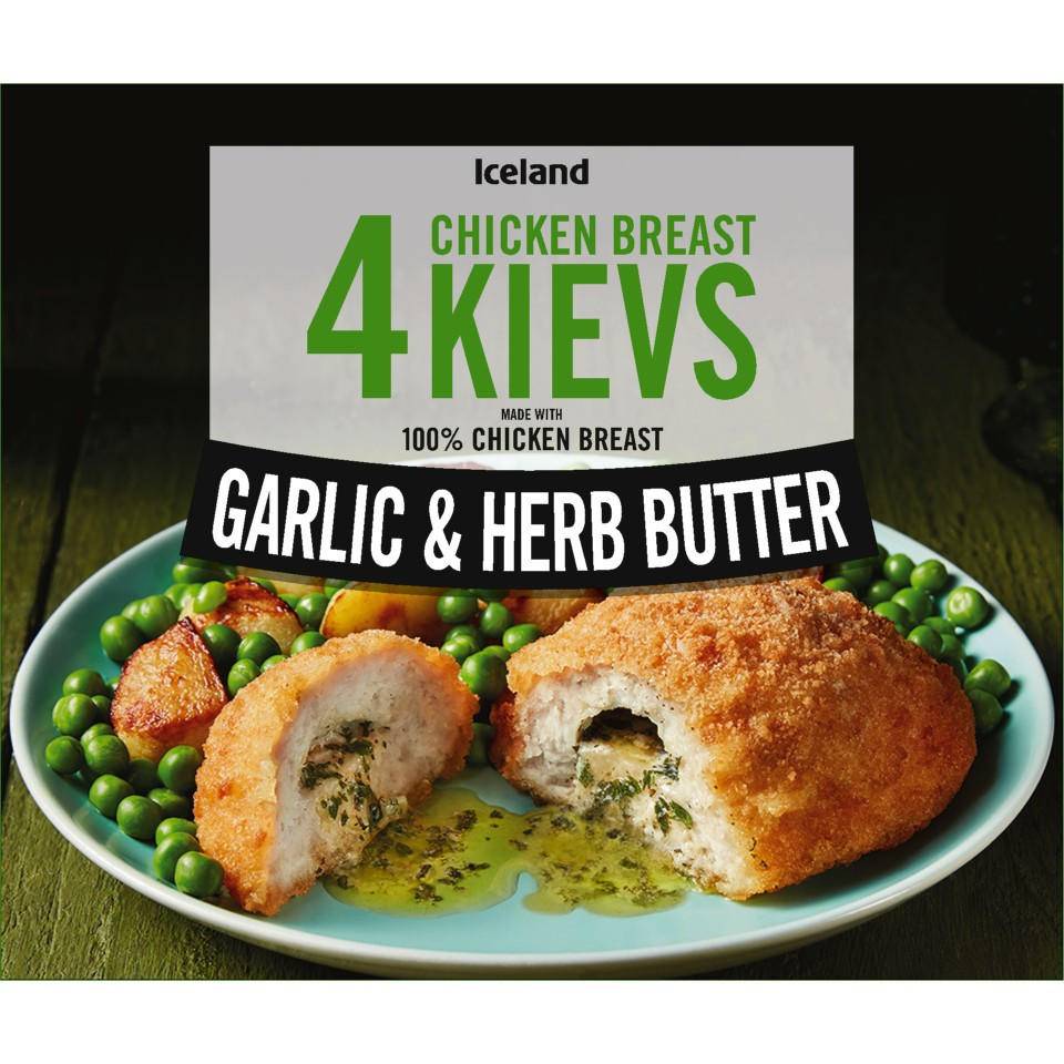 Iceland Garlic and Herb Butter Chicken Breast Kievs