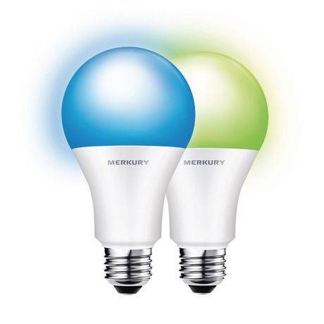 Merkury innovations ampoules wi-fi intelligentes à del, blanche et de couleurs (2 unités) - smart wi-fi led bulbs color + white (2 units)