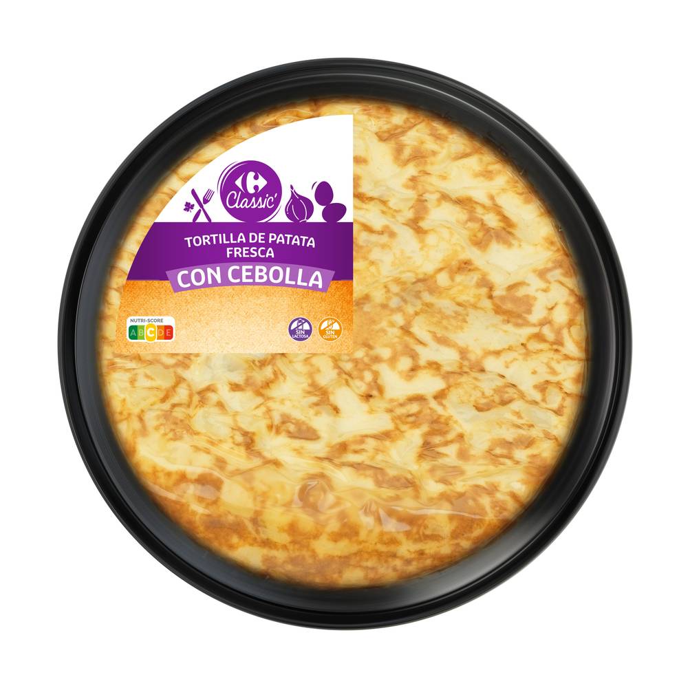 Tortilla c/ceb al plato · Carrefour Classic' (600 g)