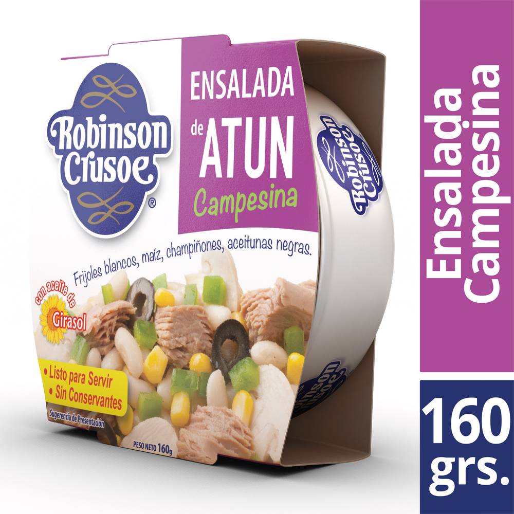 Robinson crusoe ensalada de atún campesina (lata 160 g)