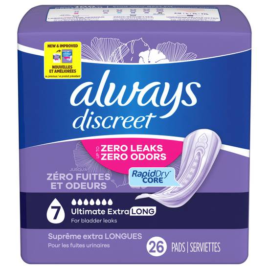 Always Discreet Ultimate Extra Protect Pads (26 ct)