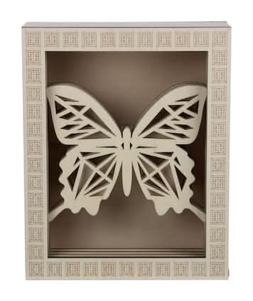 Jonathan Adler Geometric Butterfly Diy Led Shadow Box Decor, 8.75 in