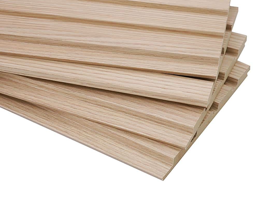 0.47 In D X 7 In W X 94.5 In. L 3-Dimensional Louvered Mdf Decorative Wood Wall Paneling (1-Piece) - (Nominal 8 Ft L)