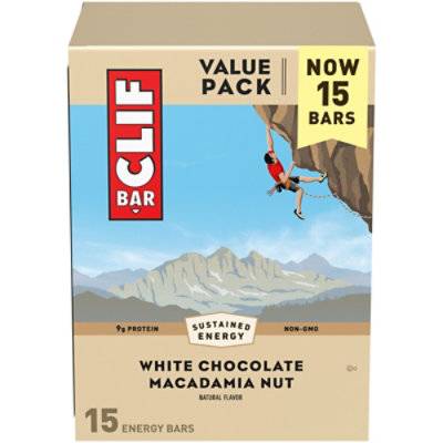 Clif Bar White Chocolate Macadamia Nut Flavor Energy Bars