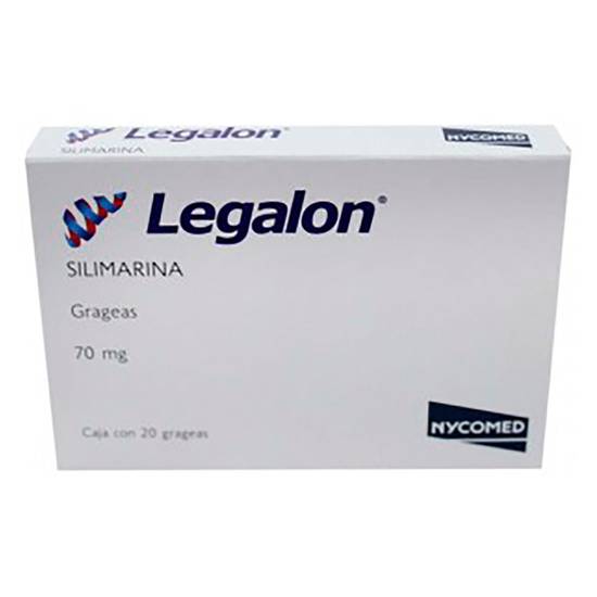 Nycomed legalon silimarina grageas 70 mg (20 piezas)