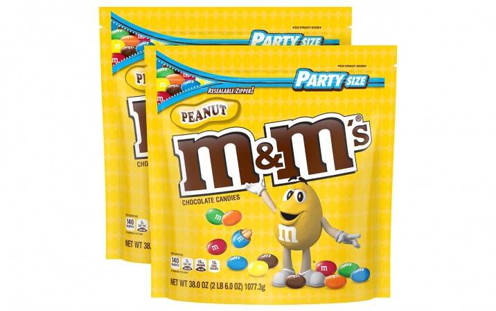 M&M's - Peanut Chocolate Candy Party Size - 38 oz
