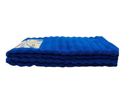 Vintage Vibes Sail Blue Ribbed Hand Towels, 2-Pack