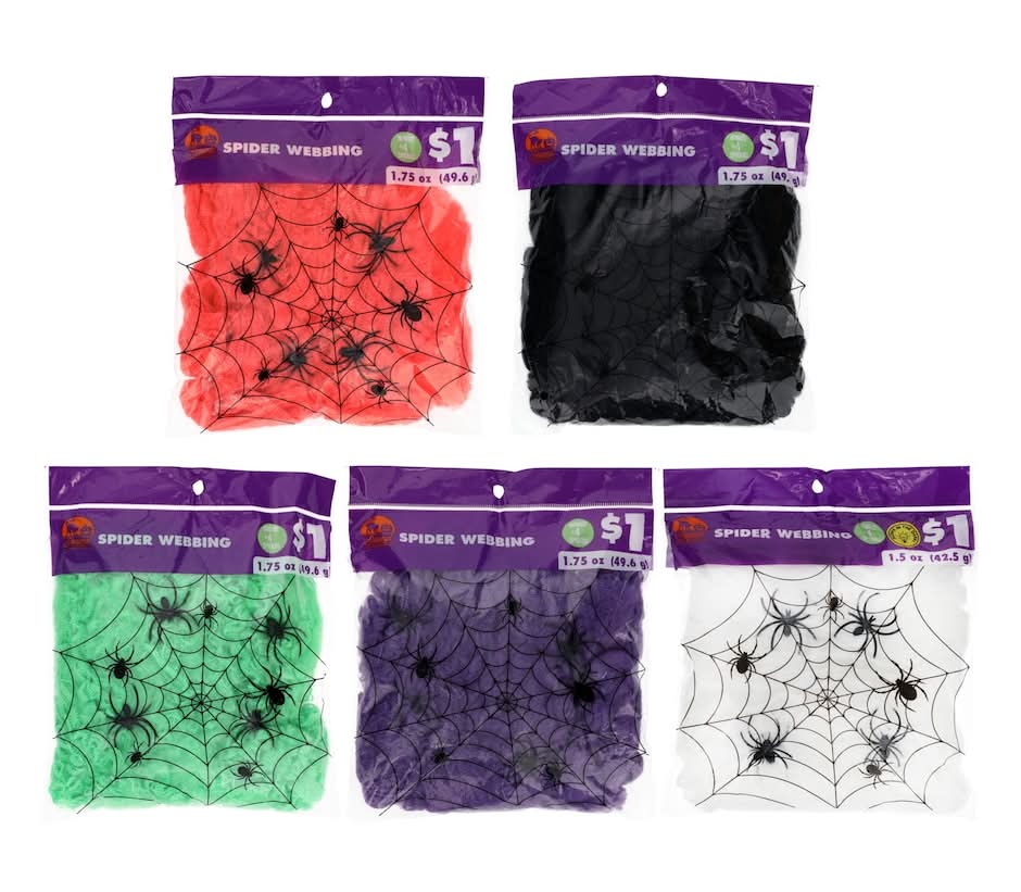 Seasonal Collection Spider Webbing Decor, Assorted