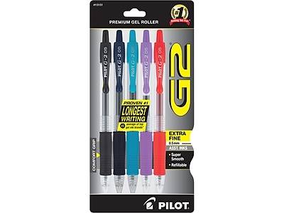 Pilot G2 Extra Fine Point Retractable Gel Pens (assorted)