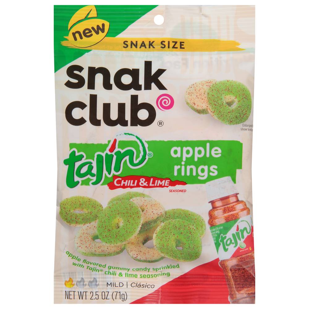 Snak Club Tajin Mild Chili & Lime Seasoned Apple Rings Snak Size