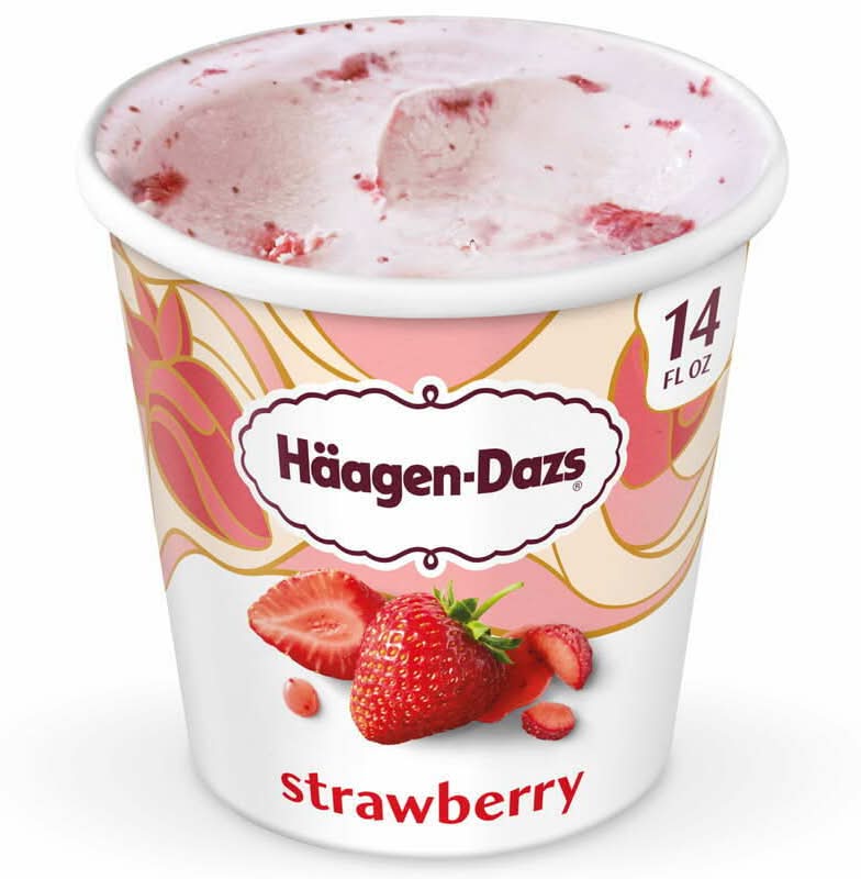 Haagen-Dazs Strawberry Ice Cream 14oz