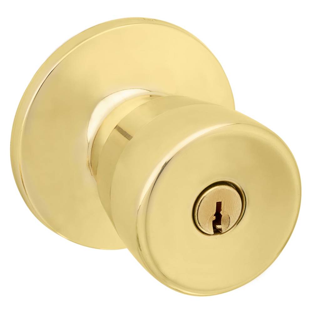 RELIABILT Gallo Polished Brass Exterior Keyed Entry Door Knob | 93580-019