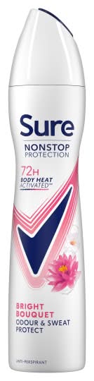 Sure Anti-Perspirant Deodorant Aerosol Bright Bouquet Nonstop Protection (250ml)