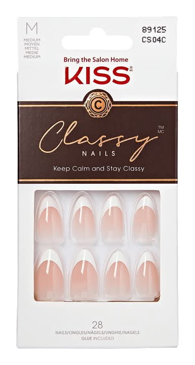 Kiss classy ongles avec de la colle (28 unités) (m/dashing) - kiss classy press-on nails, medium, dashing (28 ct)