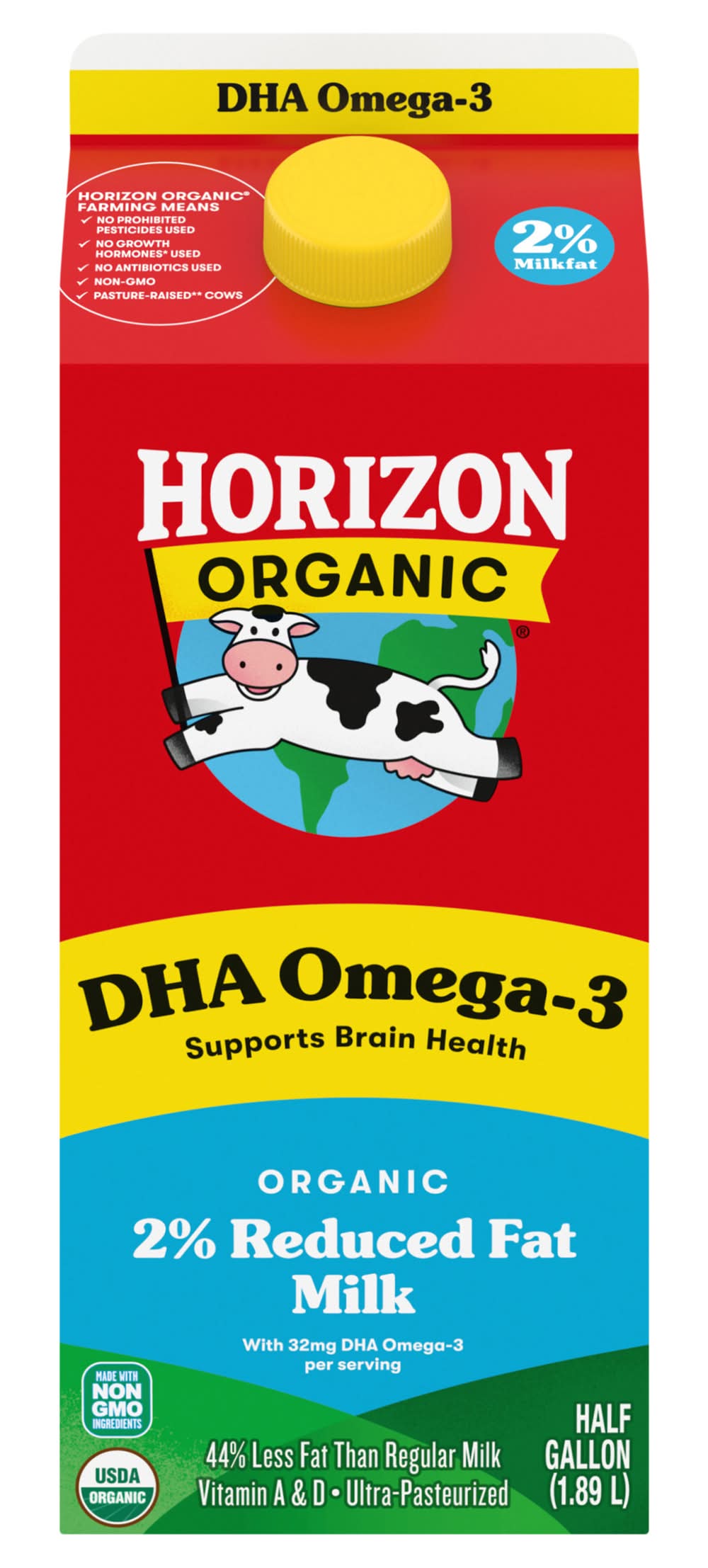 Horizon Organic Dha Omega-3 2% Reduced Fat Milk (1.89 L)