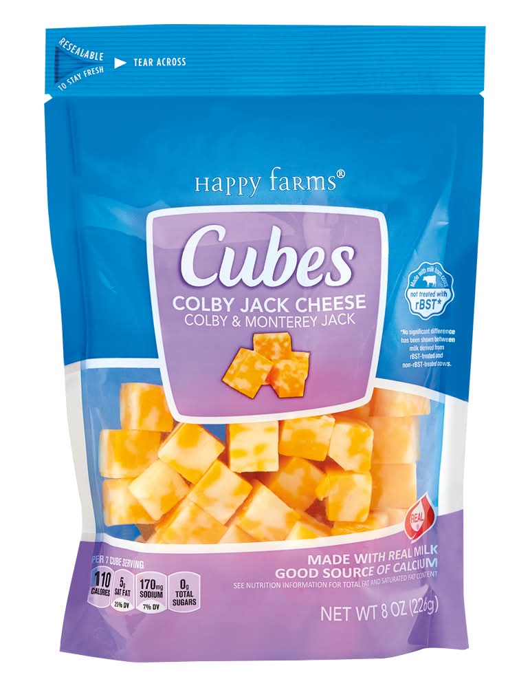 Happy Farms Cheese Cubes Colby Jack (8 oz)
