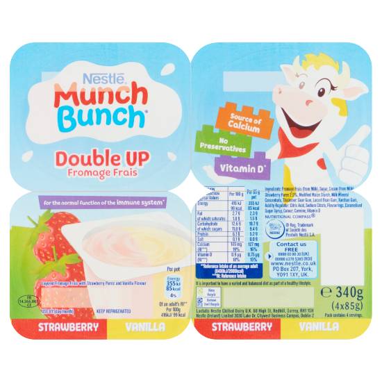 Nestlé Munch Bunch Double Up Fromage Frais (strawberry-vanilla)