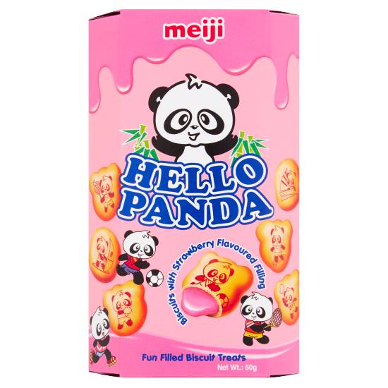 Meiji Hello Panda Biscuits With Filling. (Strawberry Flavoured)