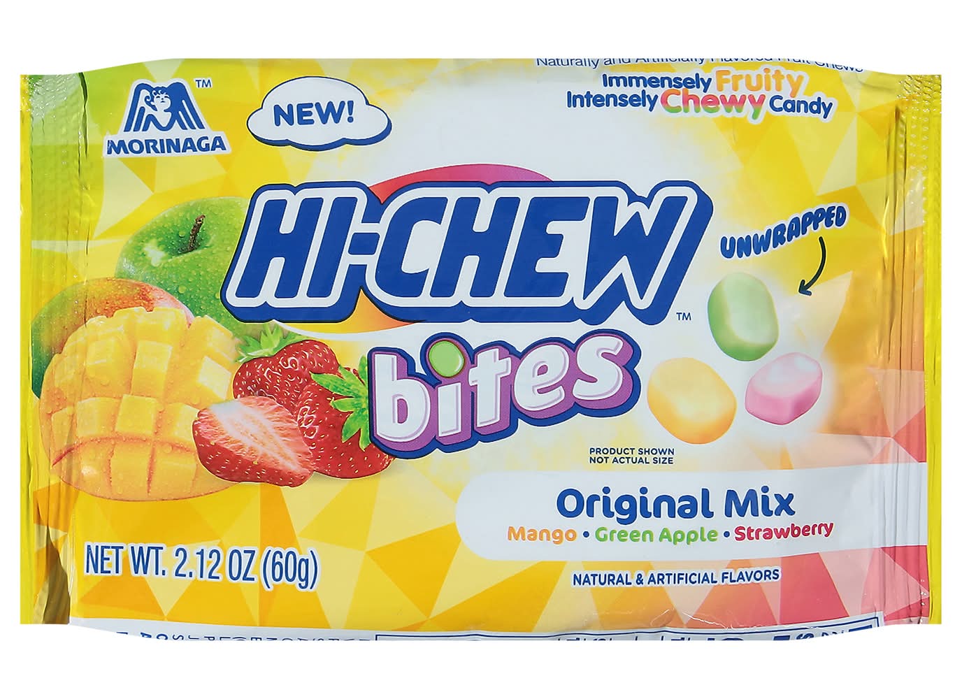 Hi-Chew Bites Original Mix Naturally and Artificially Fruit Chewy Candy (60 g)