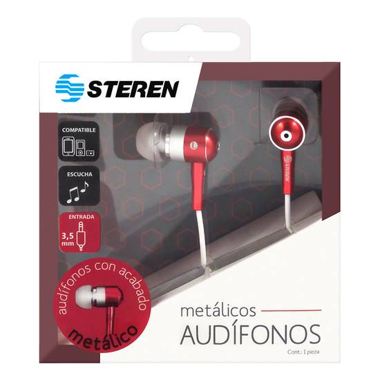 Steren audífonos con acabado metálico (1 pieza)