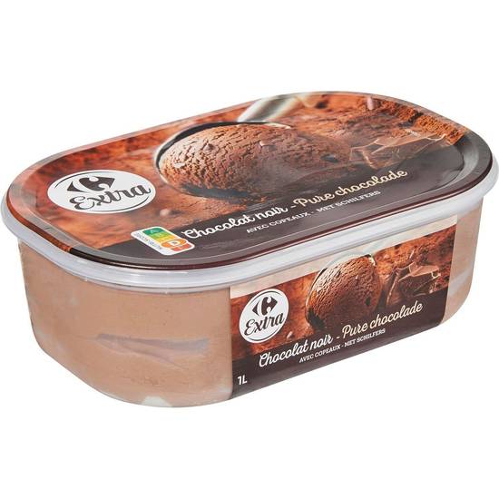 Glace chocolat noir CARREFOUR EXTRA - le bac de 500g