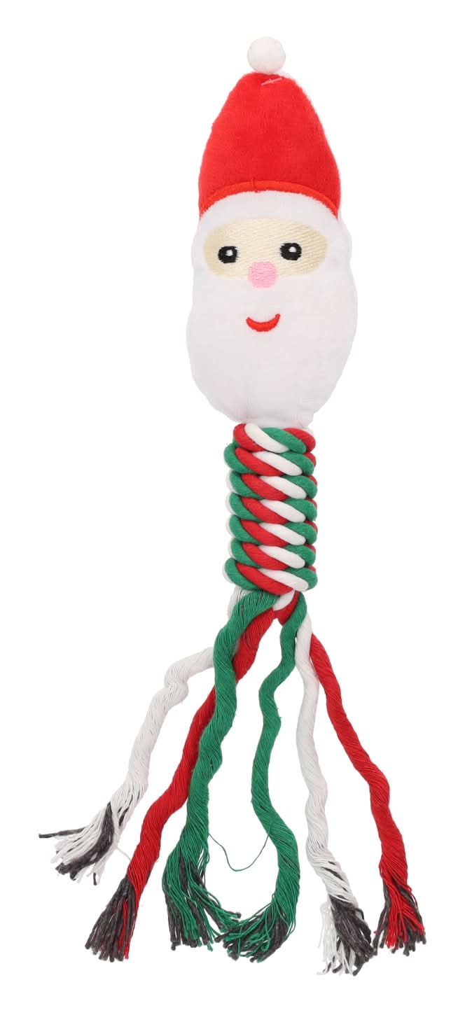 Rufus & Rosie Assorted, Christmas Plush Rope Dog Toy