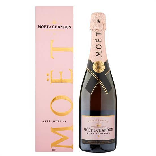 Champagne impérial brut rosé MOET & CHANDON - la bouteille de 75cL