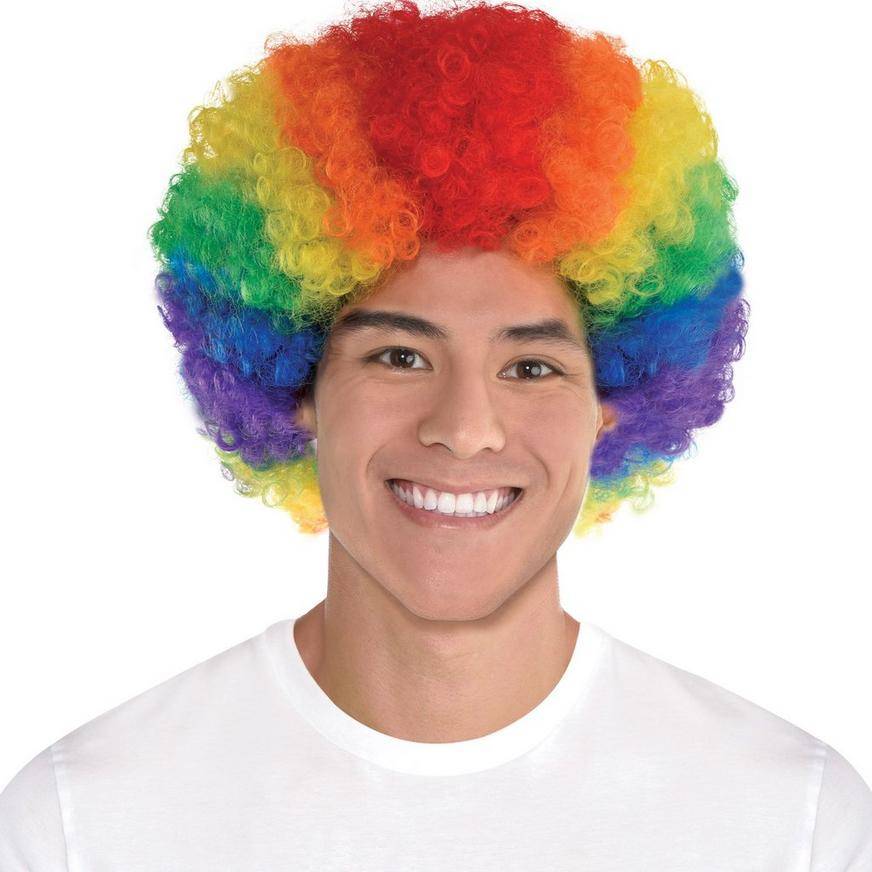 Amscan Rainbow Curly Wig