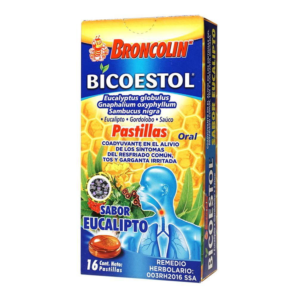 Broncolin bicoestol eucalipto pastillas (16 piezas)