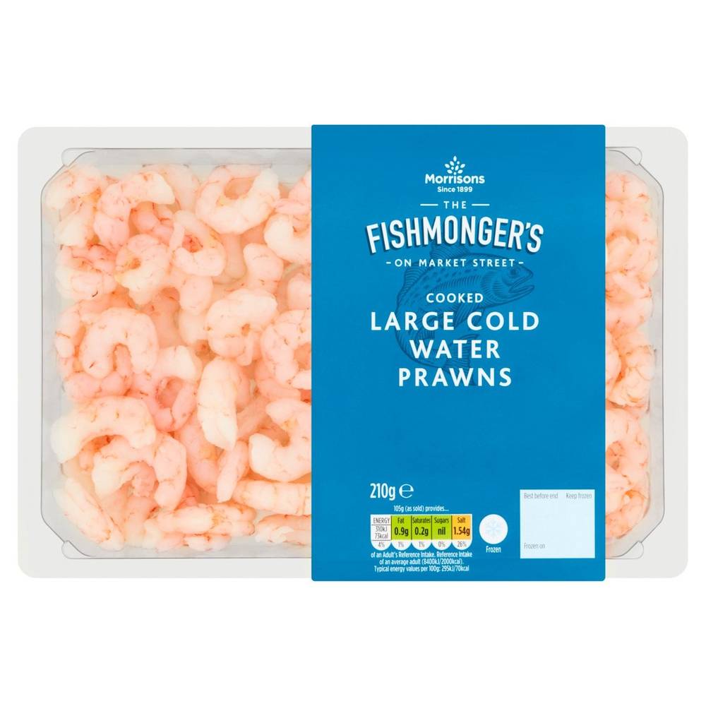 Morrisons Large, The Fishmonger's on Market Street Cooked Cold Water Prawns (210g)