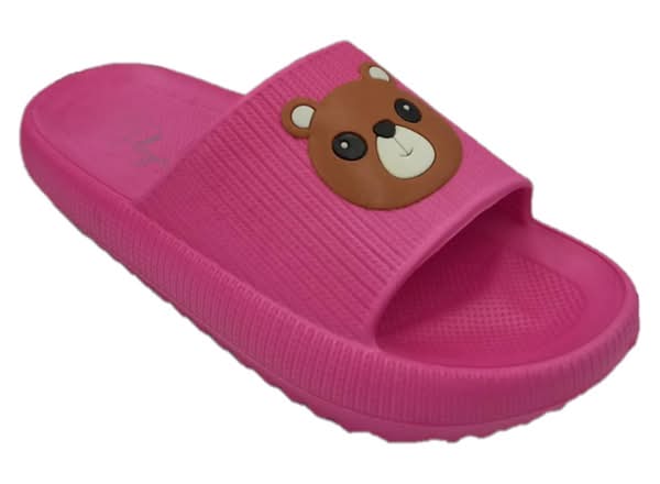 Sandalia de eva con oso, 23-26, fucsia