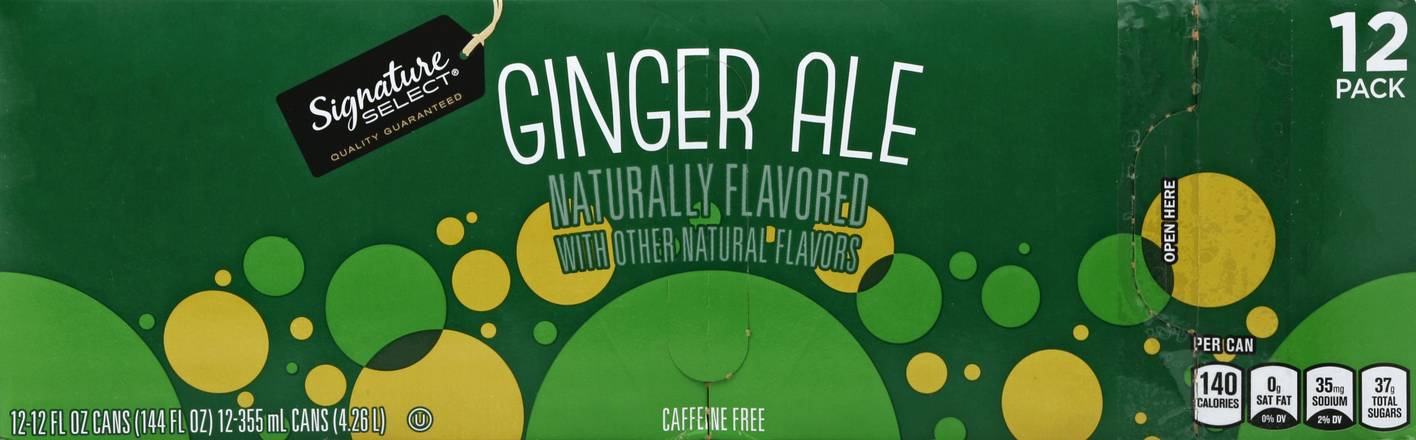 Signature Select Ginger Ale Flavored Soda (12 ct, 12 fl oz)