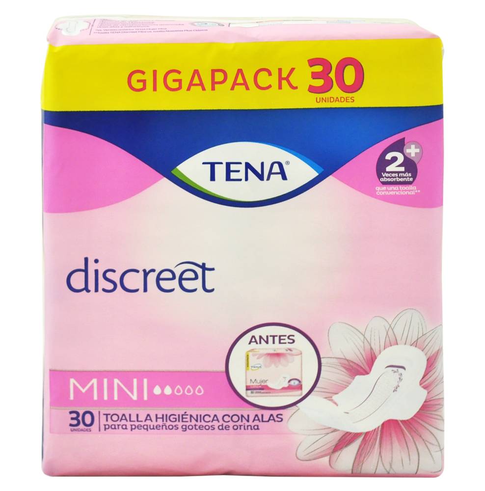 Tena TOALL SANIT MUJER MINI C/ALAS *30