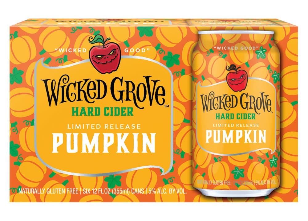 Wicked Grove Hard Cider, Pumpkin (6 x 12 fl oz)