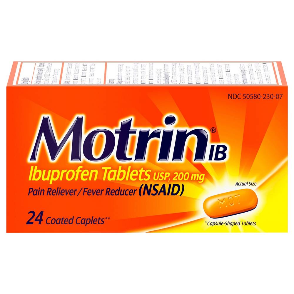 Motrin IB Ibuprofen 200 mg Tablets (1.12 oz)