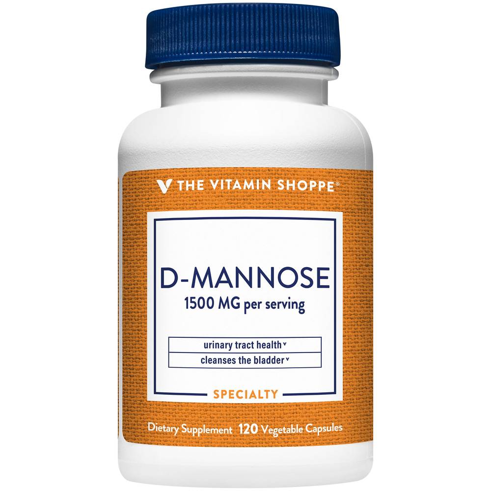 D-Mannose For Urinary Tract Health – 1,500 Mg (120 Vegetable Capsules)