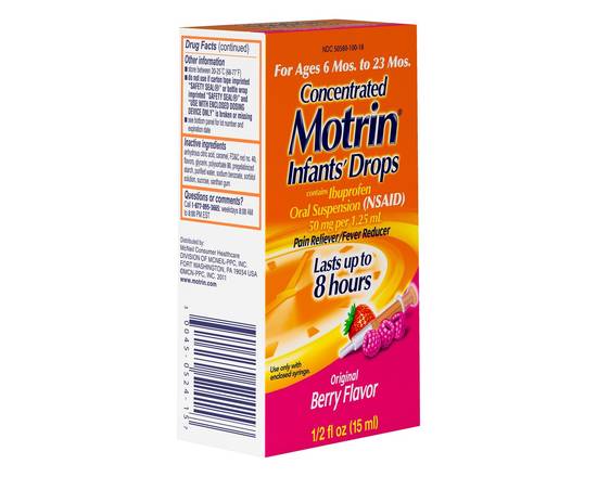 Children's Motrin · Ibuprofen 50 mg Infants Berry Oral Suspension (0.5 oz)
