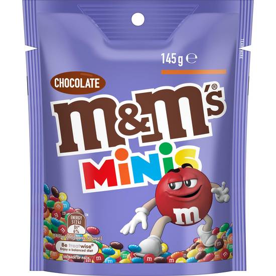 M&Ms Minis Chocolate Snack & Share Bag 145g