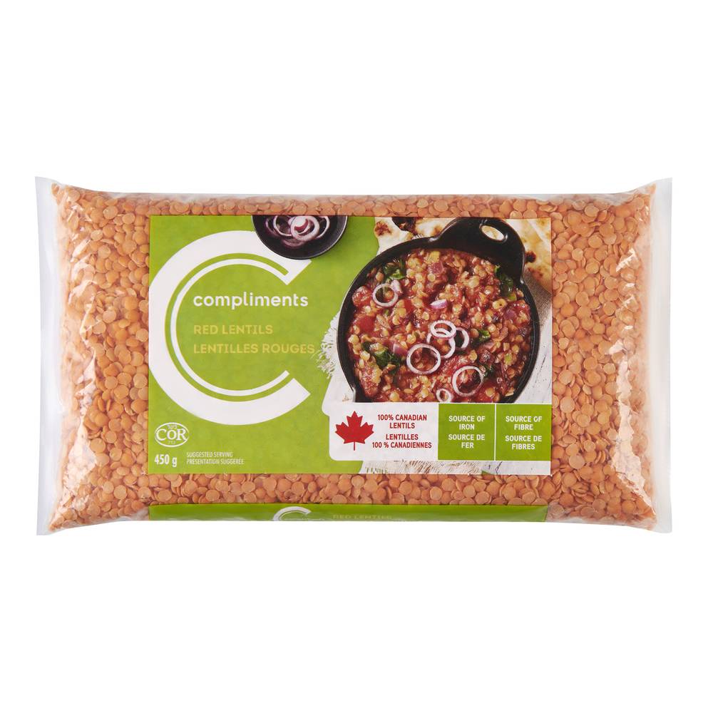 Compliments Lentils Red 450 g