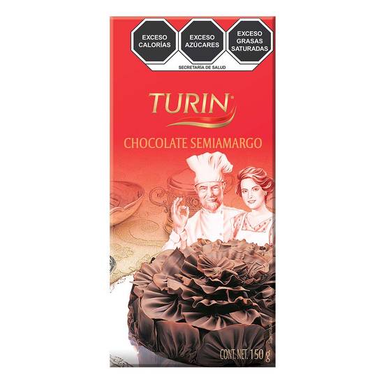 Turin chocolate semiamargo (barra 150 g)