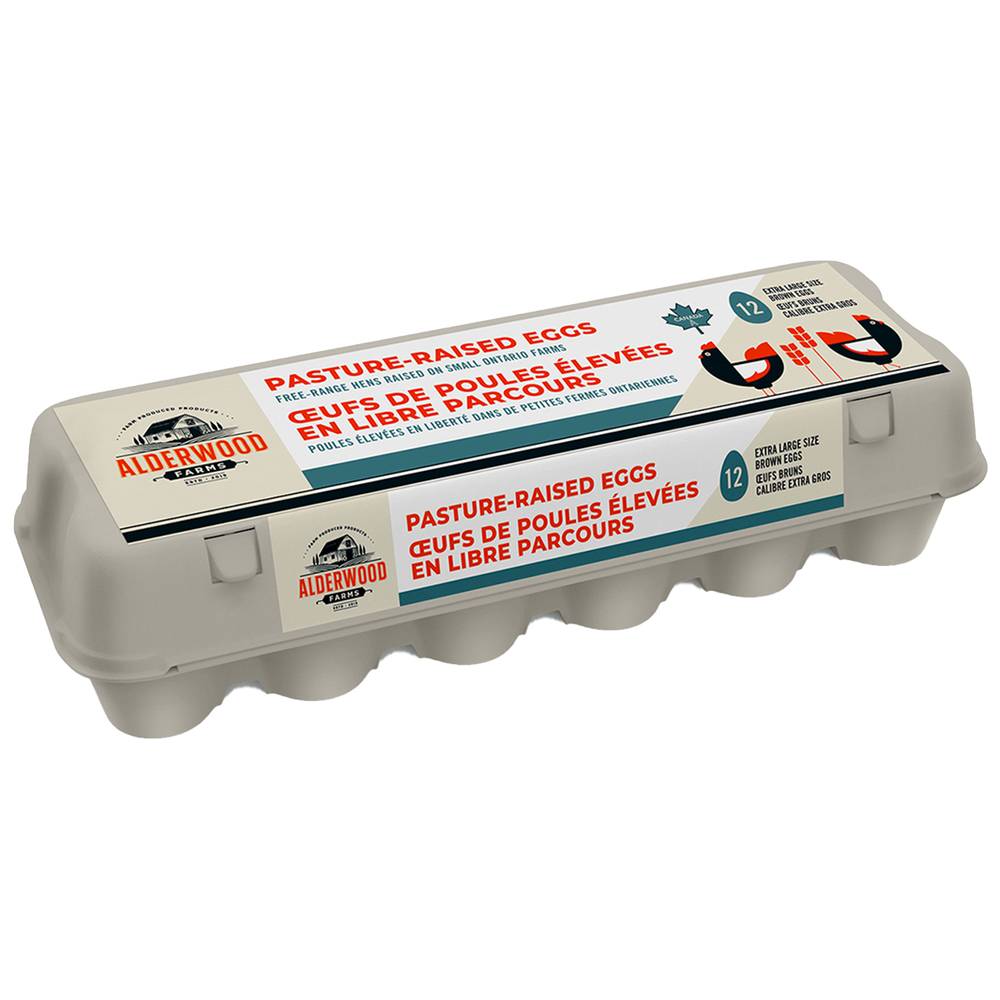 Alderwood Farms Pasture Raised Brown Eggs, XL (12 ct)