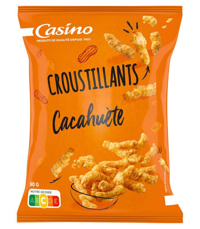 Croustillants - Biscuits apéritifs - Goût cacahuète - 90g